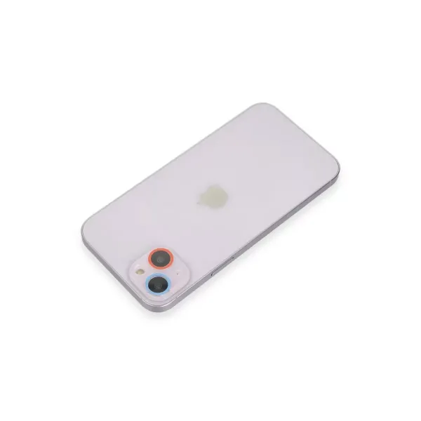 Apple İphone 13 Renkli Kamera Lens Koruma Cam - Pembe-mavi