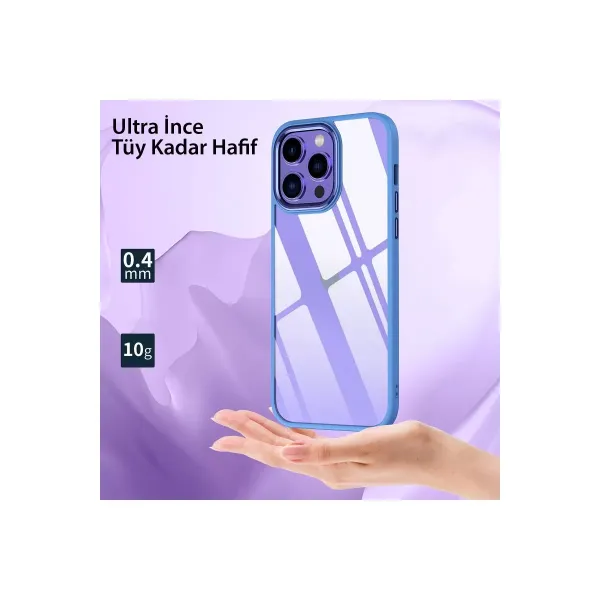 Apple İphone 13 Pro Max Kılıf Power Silikon - Mor