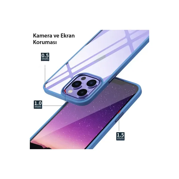 Apple İphone 13 Pro Max Kılıf Power Silikon - Mor