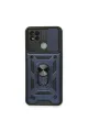 Realme C11 2021 Kılıf Pars Lens Yüzüklü Silikon - Lacivert