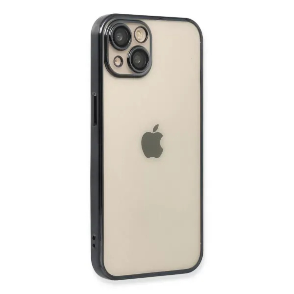 Apple İphone 13 Kılıf Razer Lensli Silikon - Siyah