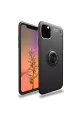 Apple İphone 11 Pro Max Kılıf Range Yüzüklü Silikon - Siyah