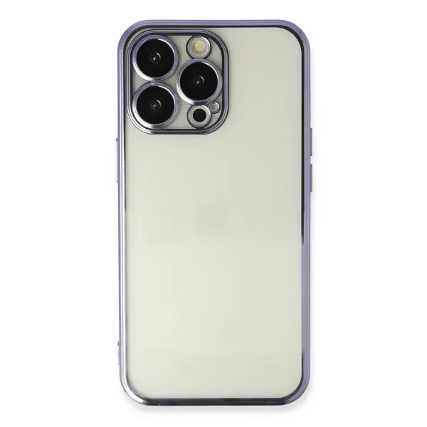 Apple İphone 13 Pro Kılıf Razer Lensli Silikon - Mor