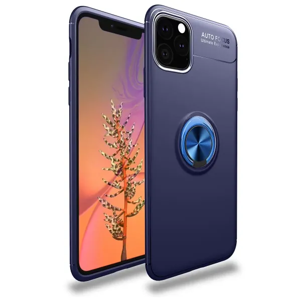 Apple İphone 11 Pro Kılıf Range Yüzüklü Silikon - Mavi