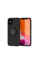 Apple İphone 12 Mini Kılıf Range Yüzüklü Silikon - Siyah