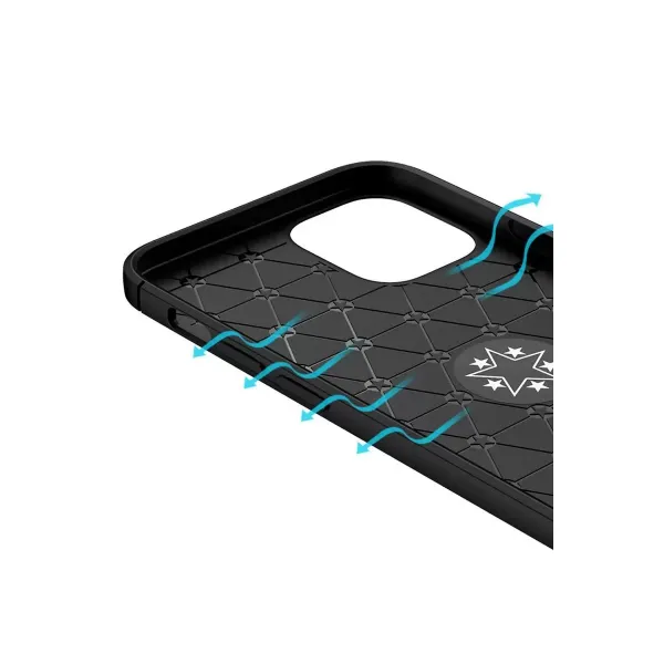 Apple İphone 12 Mini Kılıf Range Yüzüklü Silikon - Siyah-kırmızı
