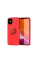 Apple İphone 12 Mini Kılıf Range Yüzüklü Silikon - Kırmızı