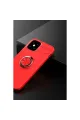 Apple İphone 12 Mini Kılıf Range Yüzüklü Silikon - Kırmızı