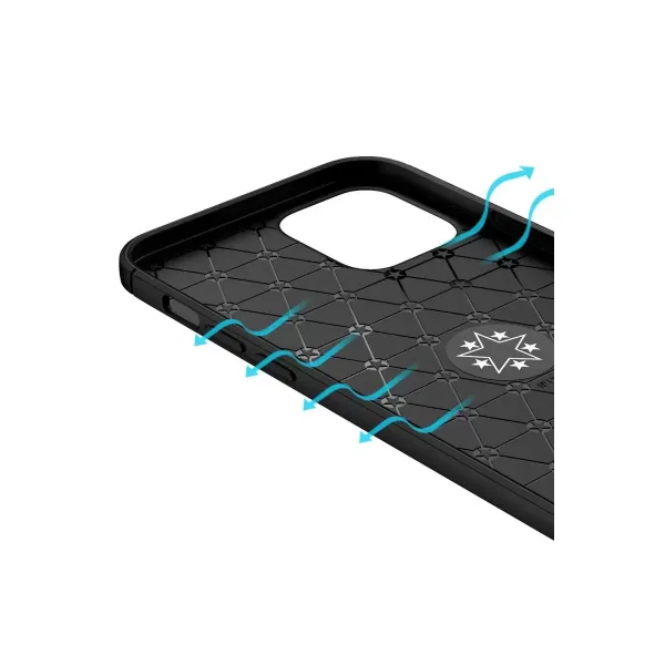Apple İphone 12 Kılıf Range Yüzüklü Silikon - Siyah-kırmızı