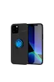 Apple İphone 12 Kılıf Range Yüzüklü Silikon - Siyah-mavi