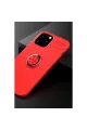Apple İphone 12 Pro Max Kılıf Range Yüzüklü Silikon - Kırmızı