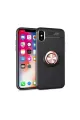 Apple İphone Xs Max Kılıf Range Yüzüklü Silikon - Siyah-gold