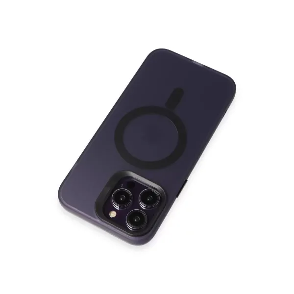 Joko Apple İphone 14 Pro Max Kılıf Mateks Magsafe Kapak - Derin Mor