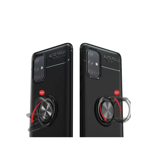 Samsung Galaxy M31s Kılıf Range Yüzüklü Silikon - Kırmızı