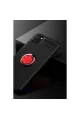 Huawei Y5p Kılıf Range Yüzüklü Silikon - Siyah-kırmızı