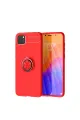 Huawei Y5p Kılıf Range Yüzüklü Silikon - Kırmızı