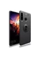 Huawei Y6p Kılıf Range Yüzüklü Silikon - Siyah