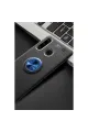 Huawei Y6p Kılıf Range Yüzüklü Silikon - Siyah-mavi