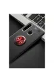 Huawei Y6p Kılıf Range Yüzüklü Silikon - Siyah-kırmızı
