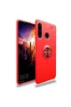 Huawei Y6p Kılıf Range Yüzüklü Silikon - Kırmızı