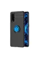 Oppo Find X2 Kılıf Range Yüzüklü Silikon - Siyah-mavi