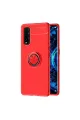 Oppo Find X2 Kılıf Range Yüzüklü Silikon - Kırmızı