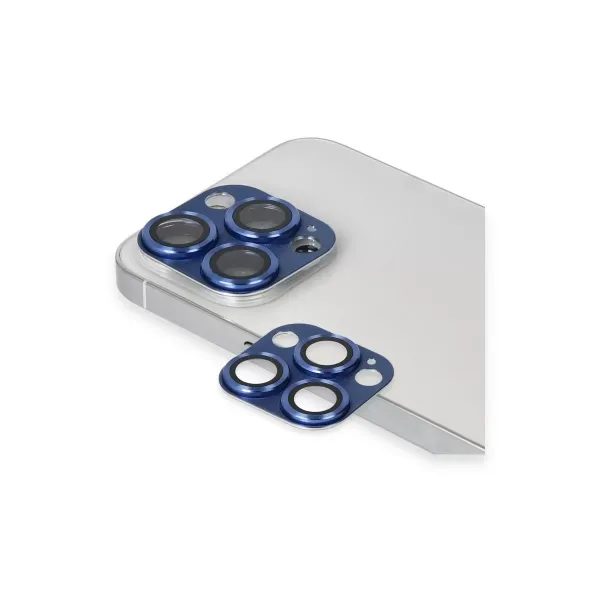 Apple İphone 13 Pro Max Pers Alüminyum Kamera Lens - Lacivert