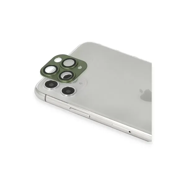Apple İphone 11 Pro Max Pers Alüminyum Kamera Lens - Yeşil
