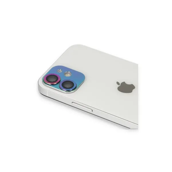 Apple İphone 11 Pers Alüminyum Kamera Lens - Rainbow