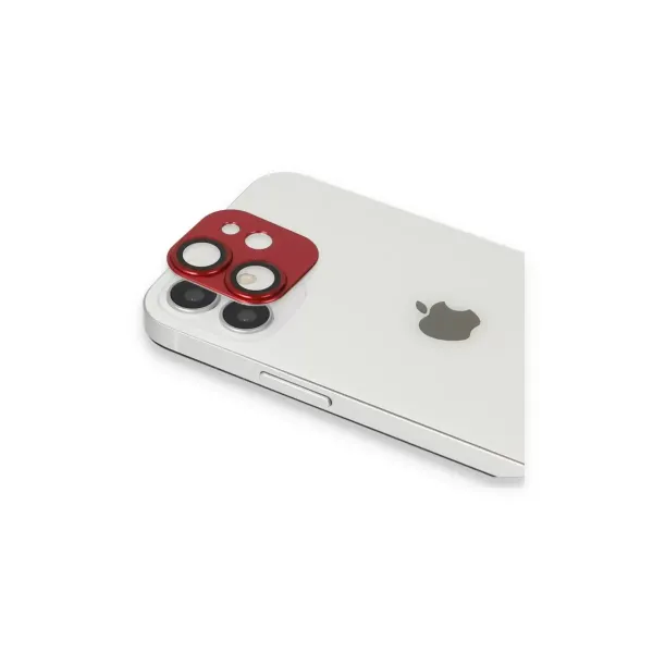 Apple İphone 11 Pers Alüminyum Kamera Lens - Kırmızı