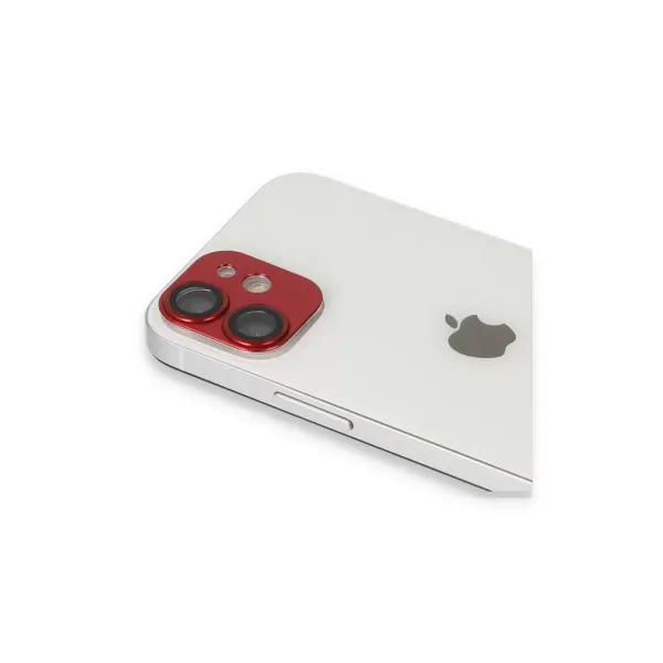 Apple İphone 11 Pers Alüminyum Kamera Lens - Kırmızı