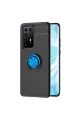 Huawei P40 Pro Kılıf Range Yüzüklü Silikon - Siyah-mavi
