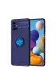 Samsung Galaxy M51 Kılıf Range Yüzüklü Silikon - Mavi