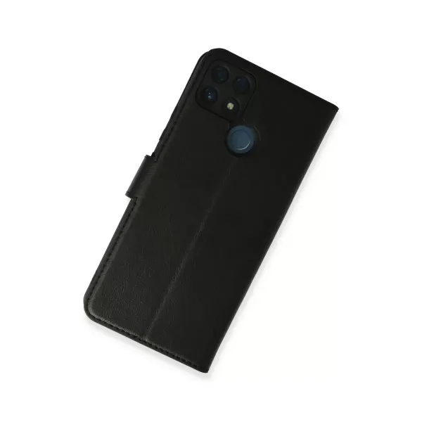 Realme C25 Kılıf Trend S Plus Kapaklı Kılıf - Siyah