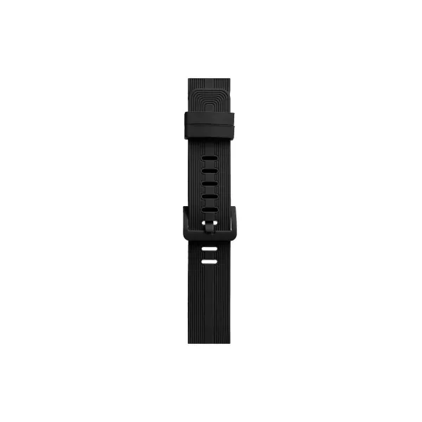 Apple Watch 38mm Kr408 Çizgili Silikon Kordon - Siyah