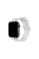 Apple Watch 38mm Kr408 Çizgili Silikon Kordon - Beyaz