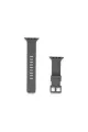 Apple Watch 38mm Kr408 Çizgili Silikon Kordon - Koyu Gri