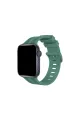 Apple Watch 38mm Kr408 Çizgili Silikon Kordon - Yeşil