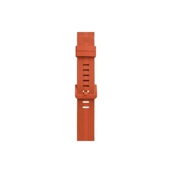 Apple Watch 42mm Kr408 Çizgili Silikon Kordon - Turuncu