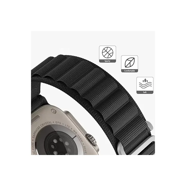 Apple Watch 38mm Mountain Kordon - Beyaz-kırmızı