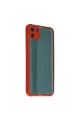 Realme C11 Kılıf Miami Şeffaf Silikon - Kırmızı