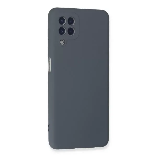 Samsung Galaxy A22 Kılıf Nano İçi Kadife Silikon - Gri