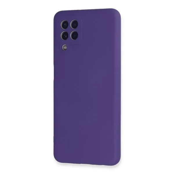 Samsung Galaxy A22 Kılıf Nano İçi Kadife Silikon - Mor