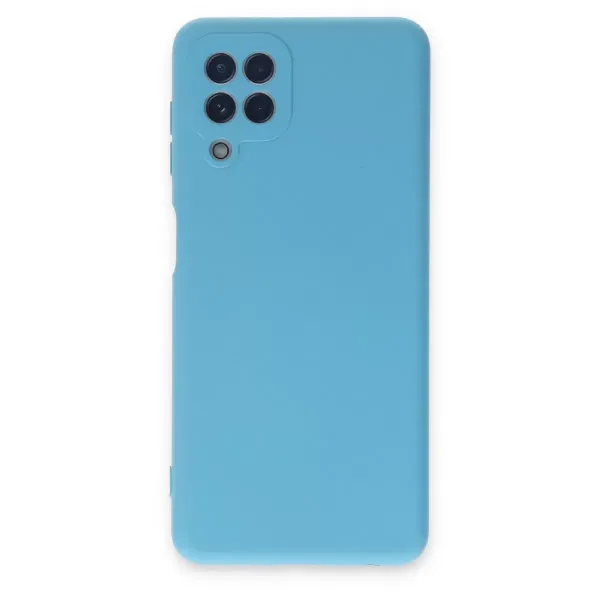 Samsung Galaxy A22 Kılıf Nano İçi Kadife Silikon - Mavi