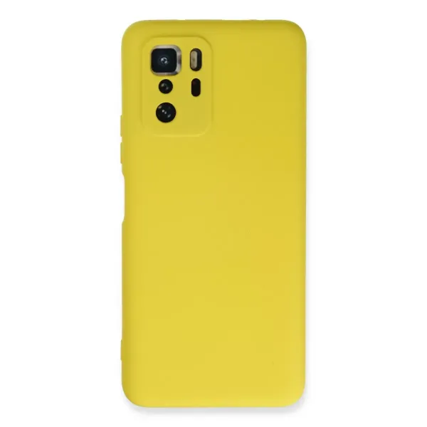 Xiaomi Poco X3 Gt Kılıf Nano İçi Kadife Silikon - Sarı