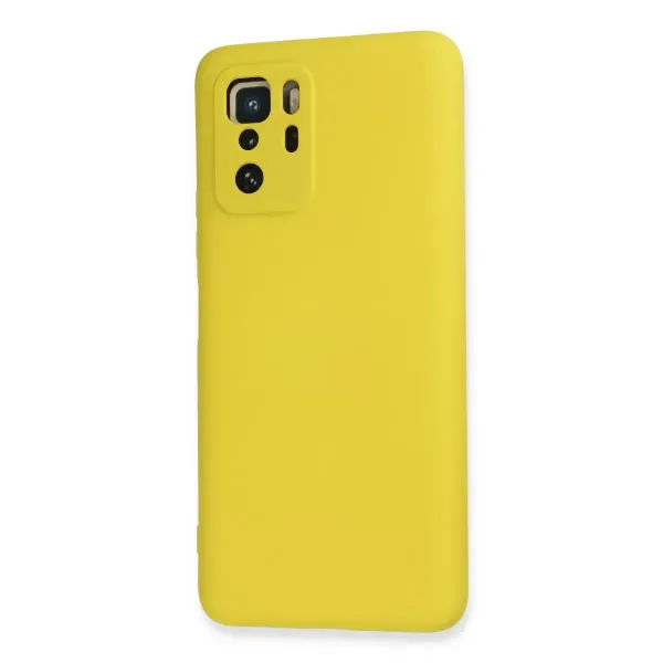 Xiaomi Poco X3 Gt Kılıf Nano İçi Kadife Silikon - Sarı
