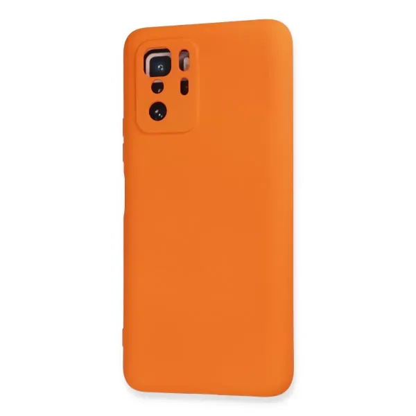 Xiaomi Poco X3 Gt Kılıf Nano İçi Kadife Silikon - Turuncu