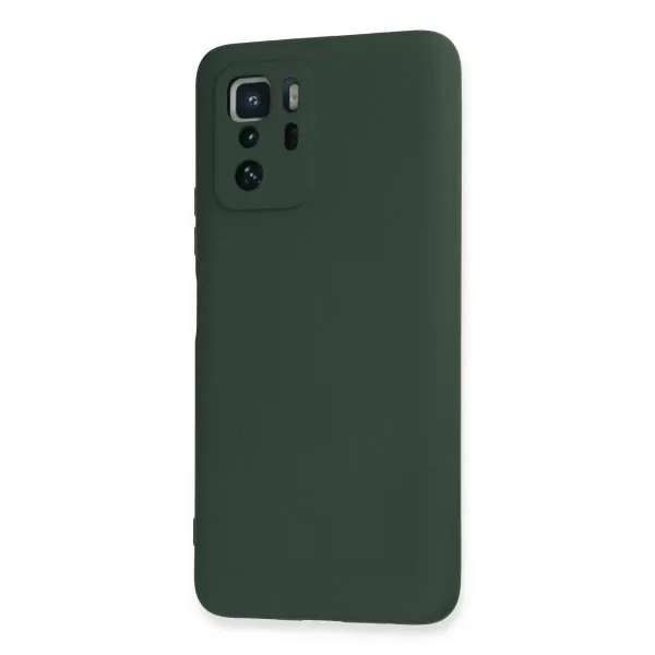 Xiaomi Poco X3 Gt Kılıf Nano İçi Kadife Silikon - Koyu Yeşil