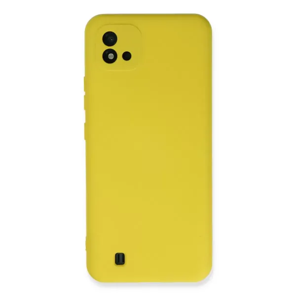 Realme C11 2021 Kılıf Nano İçi Kadife Silikon - Sarı