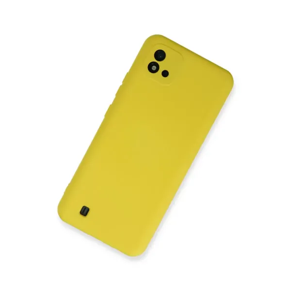Realme C11 2021 Kılıf Nano İçi Kadife Silikon - Sarı